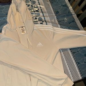 Cream adidas zip up hoodie men’s size small